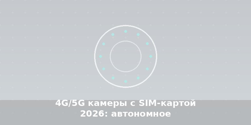 4G/5G камеры с SIM-картой 2026: автономное видеонаблюдение без проводов и Wi-Fi