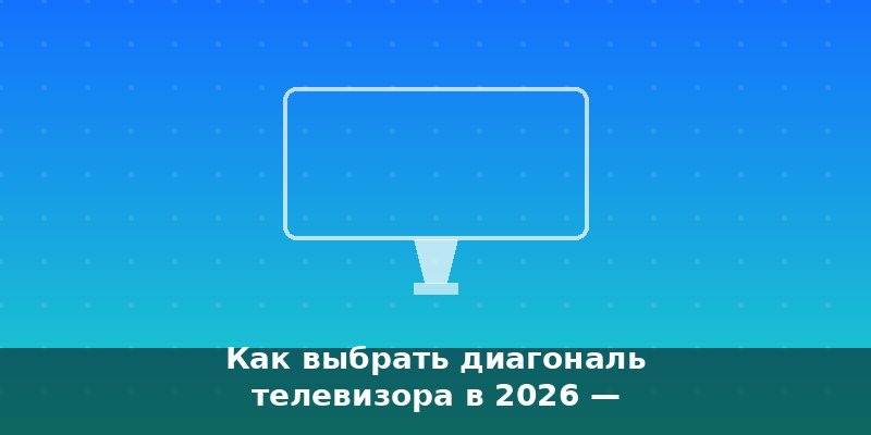 Как выбрать диагональ телевизора в 2026 — расстояние, разреш…