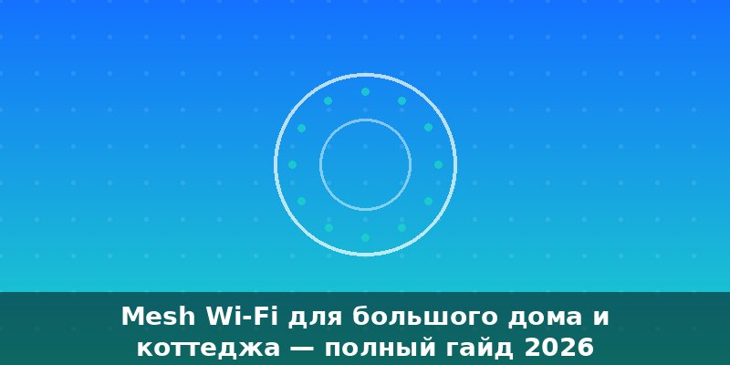 Mesh Wi-Fi для большого дома и коттеджа — полный гайд 2026