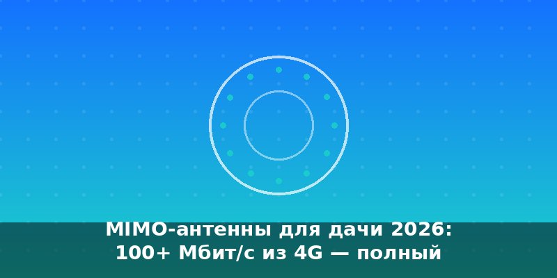 MIMO-антенны для дачи 2026: 100+ Мбит/с из 4G — полный гайд