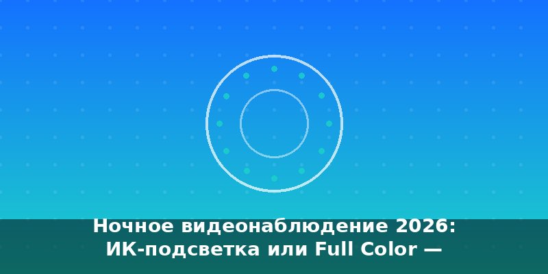 Ночное видеонаблюдение 2026: ИК-подсветка или Full Color — к…