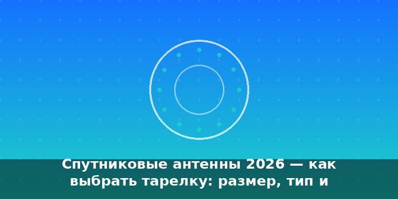 Спутниковые антенны 2026 — как выбрать тарелку: размер, тип …